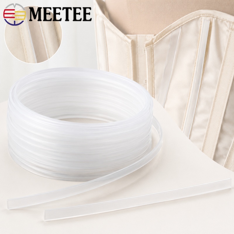 Textile Sewing Support - 20M 4mmx1.3mm Clear Plastic Corset Boning