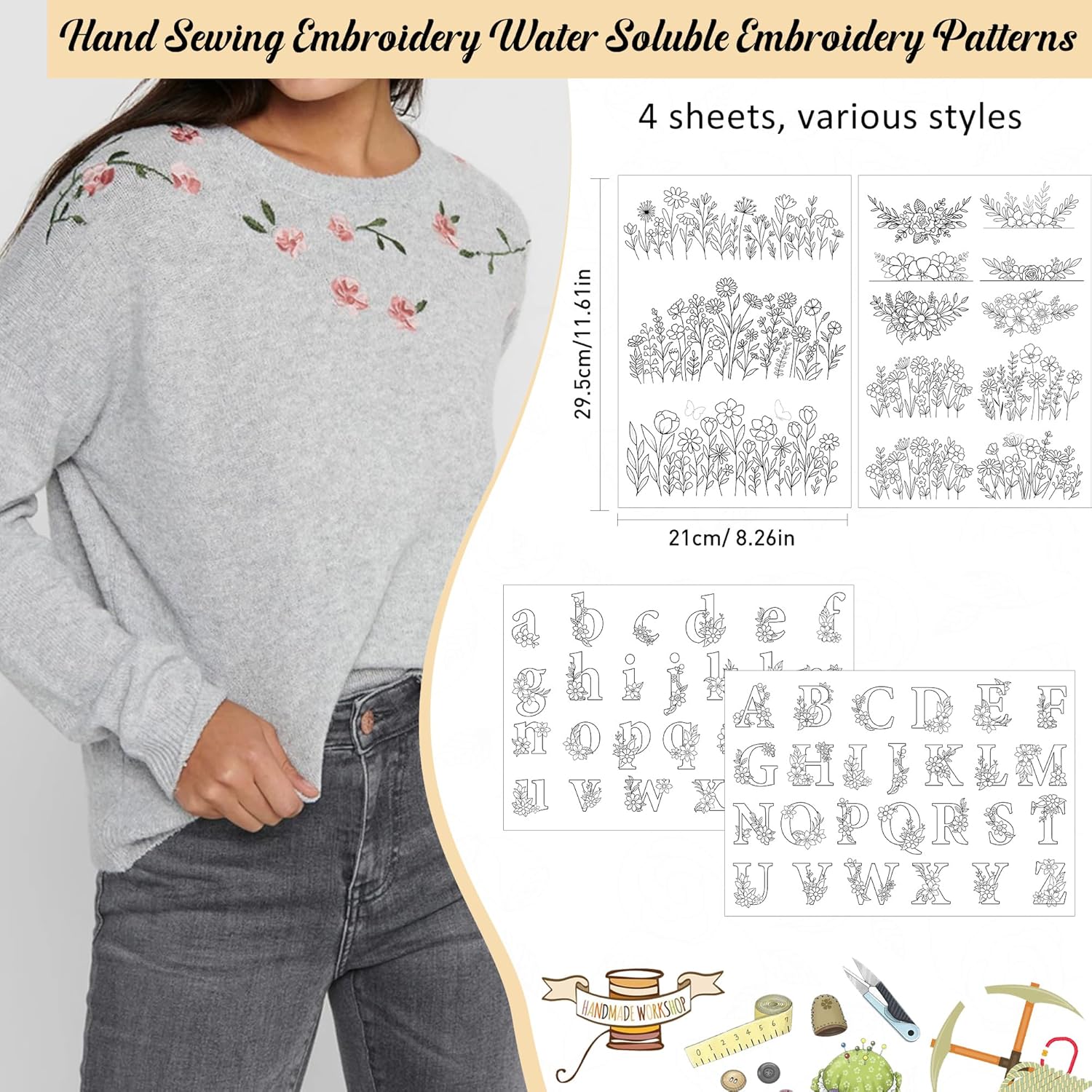 Stick And Stitch Wildflower Le - đánh giá và giá Textile Sewing Patterns