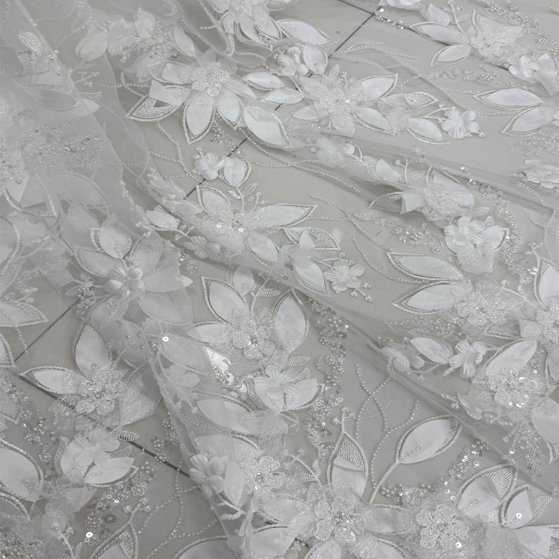 Heavy Beaded 3D Flower Lace Fa - đánh giá và giá Sewing Net
