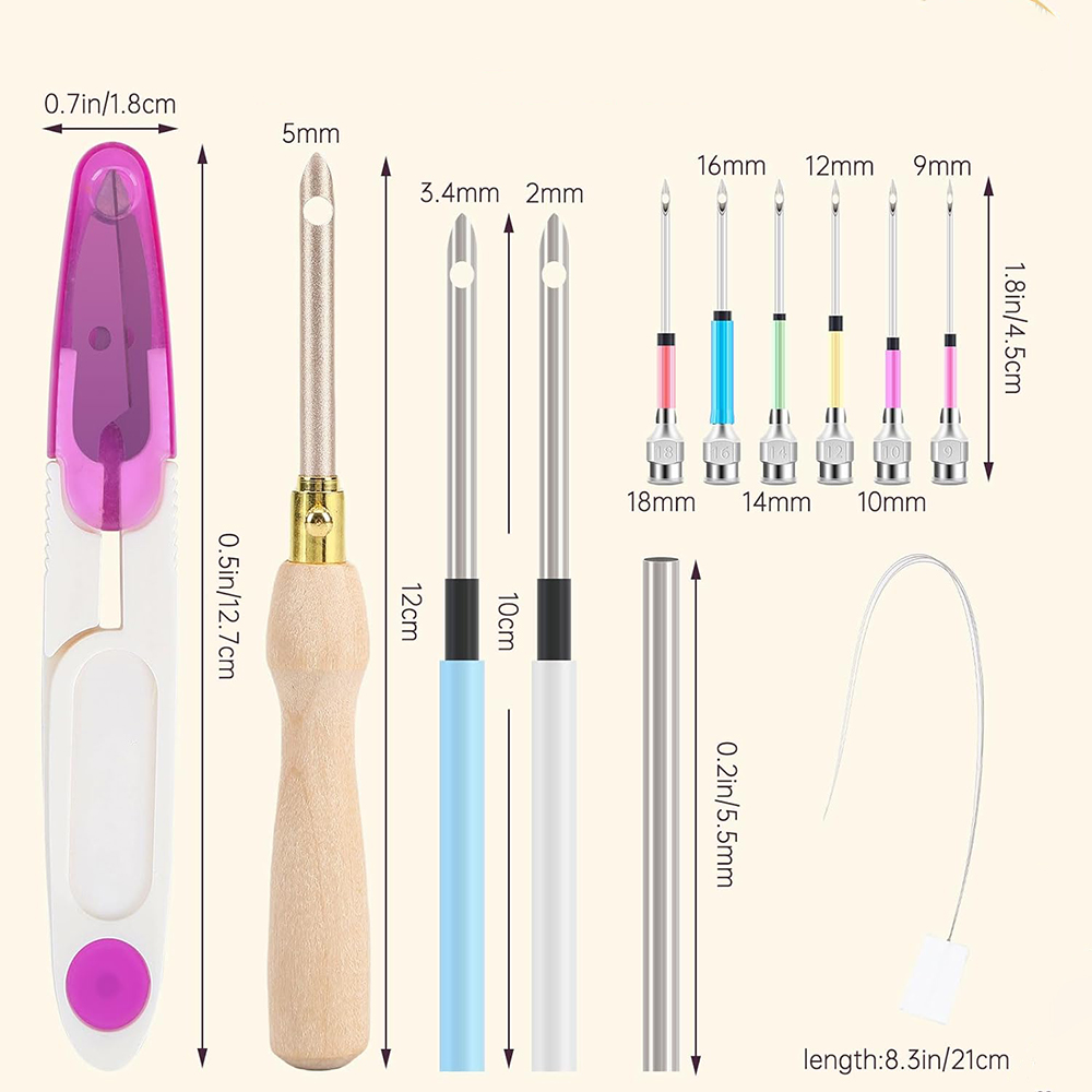 13Pcs Punch Needle Kit Adjusta - đánh giá và giá Embroidery Floss Thread