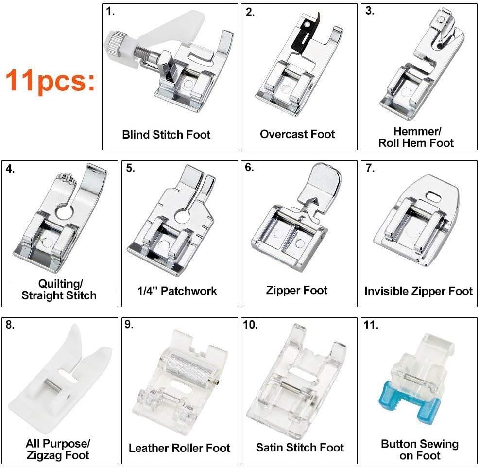 11Pcs Presser Feet Set - Walki - đánh giá và giá Sewing Machine Fabric