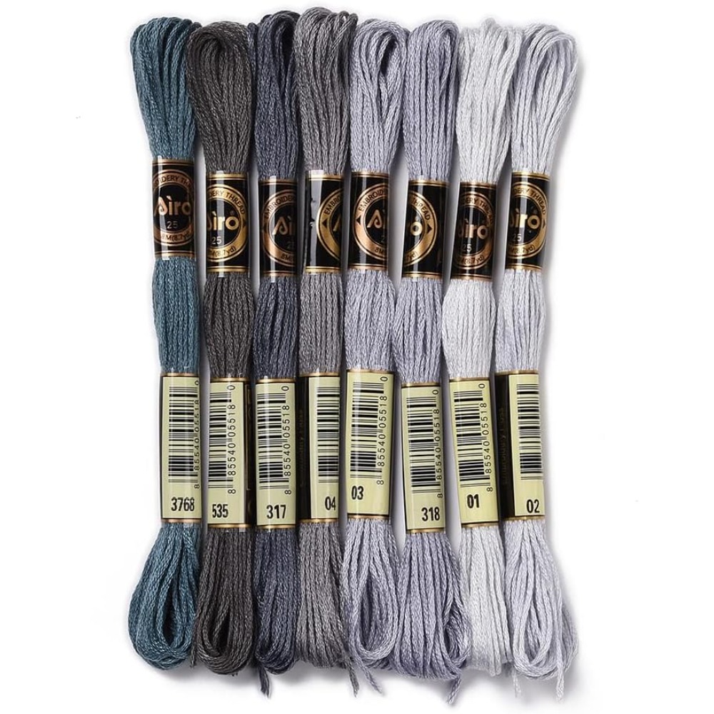 8 Skeins 70 Yards Grey Friends - đánh giá và giá Embroidery Floss Thread