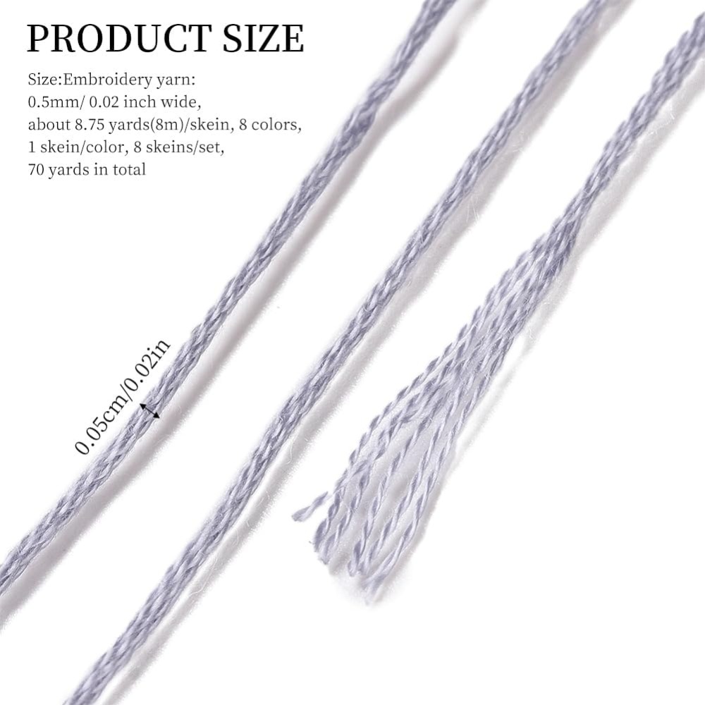 8 Skeins 70 Yards Grey Friends - đánh giá và giá Embroidery Floss Thread