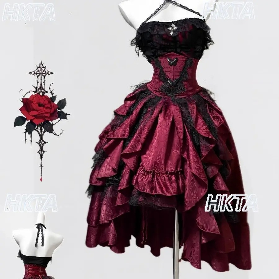 Dark Gothic Style Halter Long  - đánh giá và giá Sewing Vest