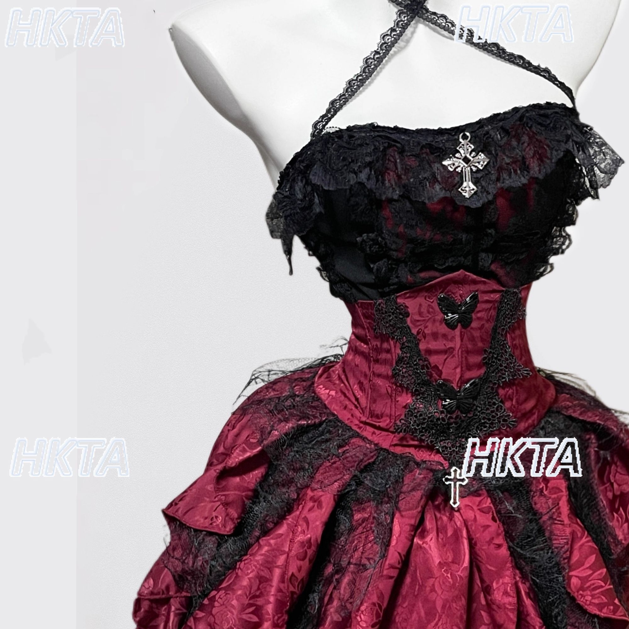 Dark Gothic Style Halter Long  - đánh giá và giá Sewing Vest