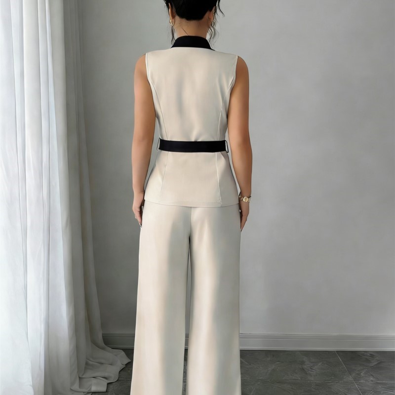 Vest Suit Women Wide Leg Pants - đánh giá và giá Sewing Vest