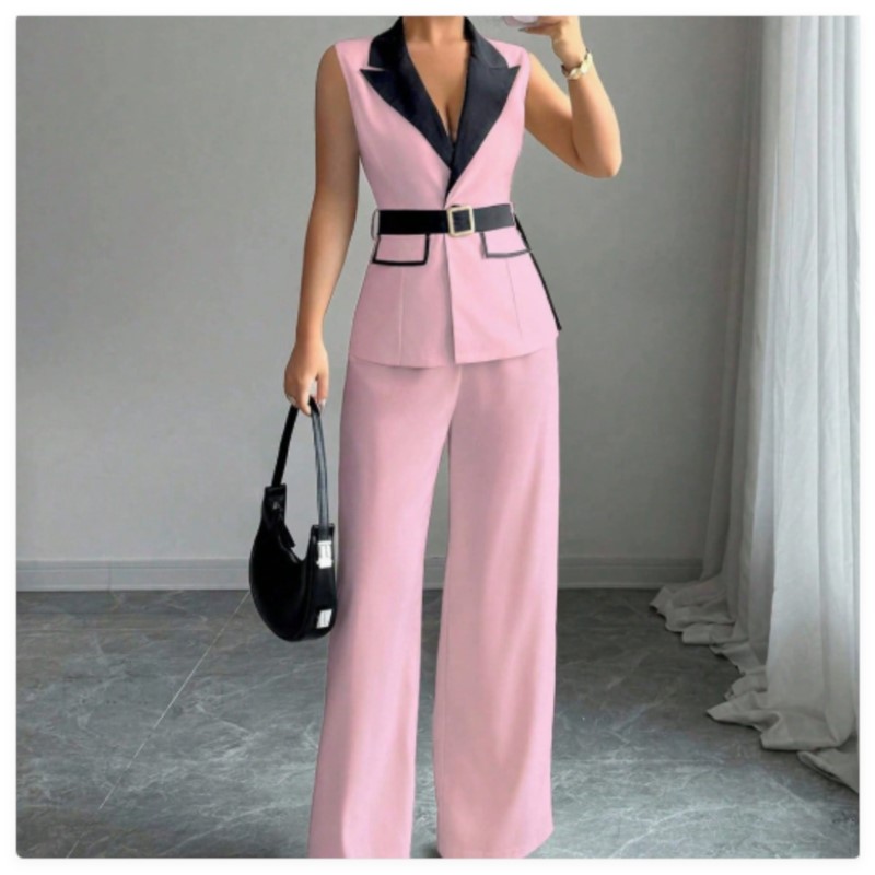 Vest Suit Women Wide Leg Pants - đánh giá và giá Sewing Vest