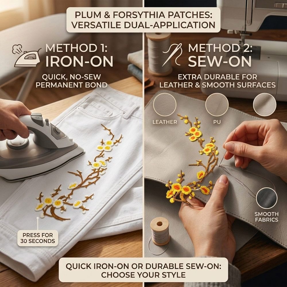 DIY Cherry Blossom Iron On Pat - đánh giá và giá Sewing In Textile