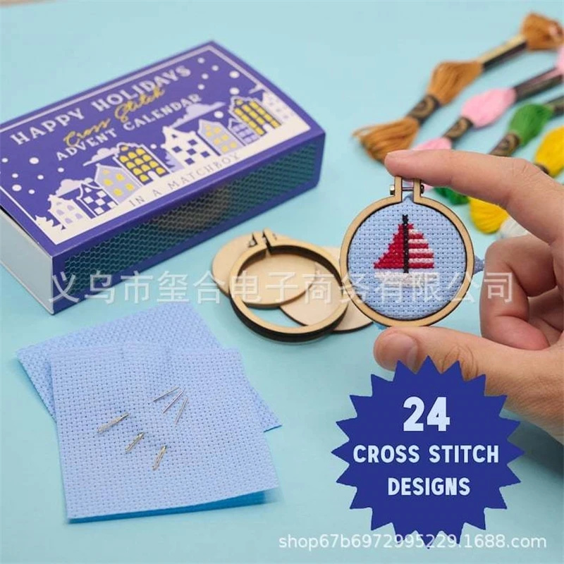 24 Days Countdown Cross Stitch - đánh giá và giá Embroidery Floss Thread