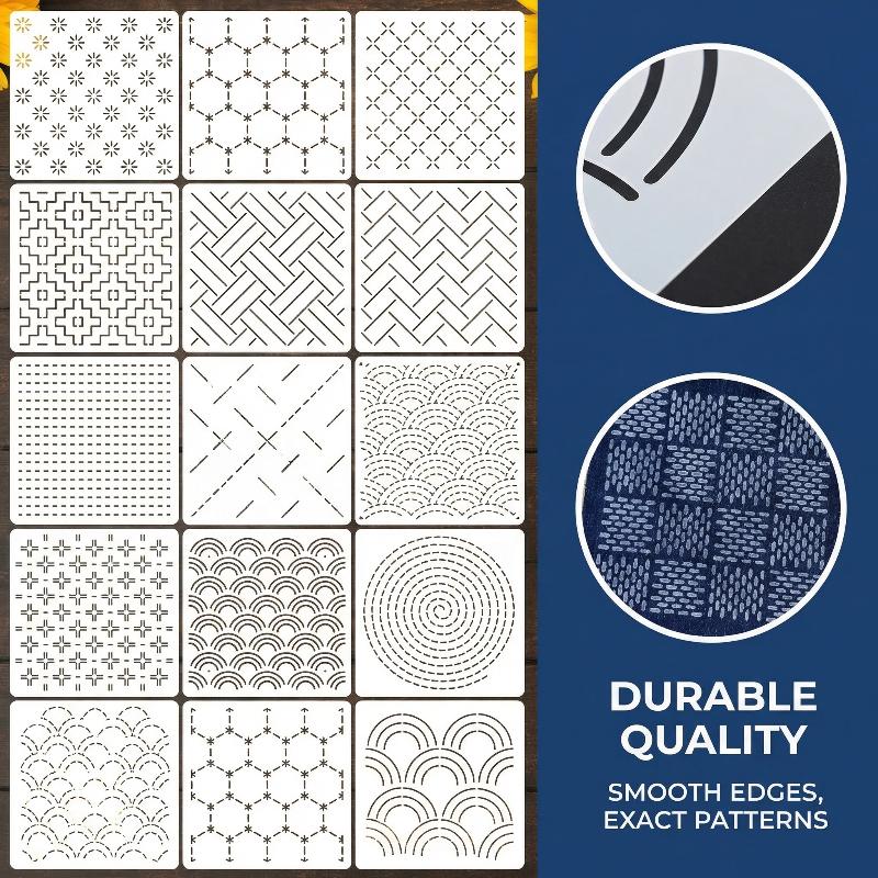 Embroidery Stencil Template Se - đánh giá và giá Textile Sewing Patterns